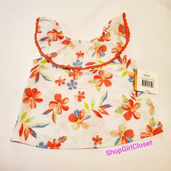 Little Me Floral Top Girls sz 12 Months
